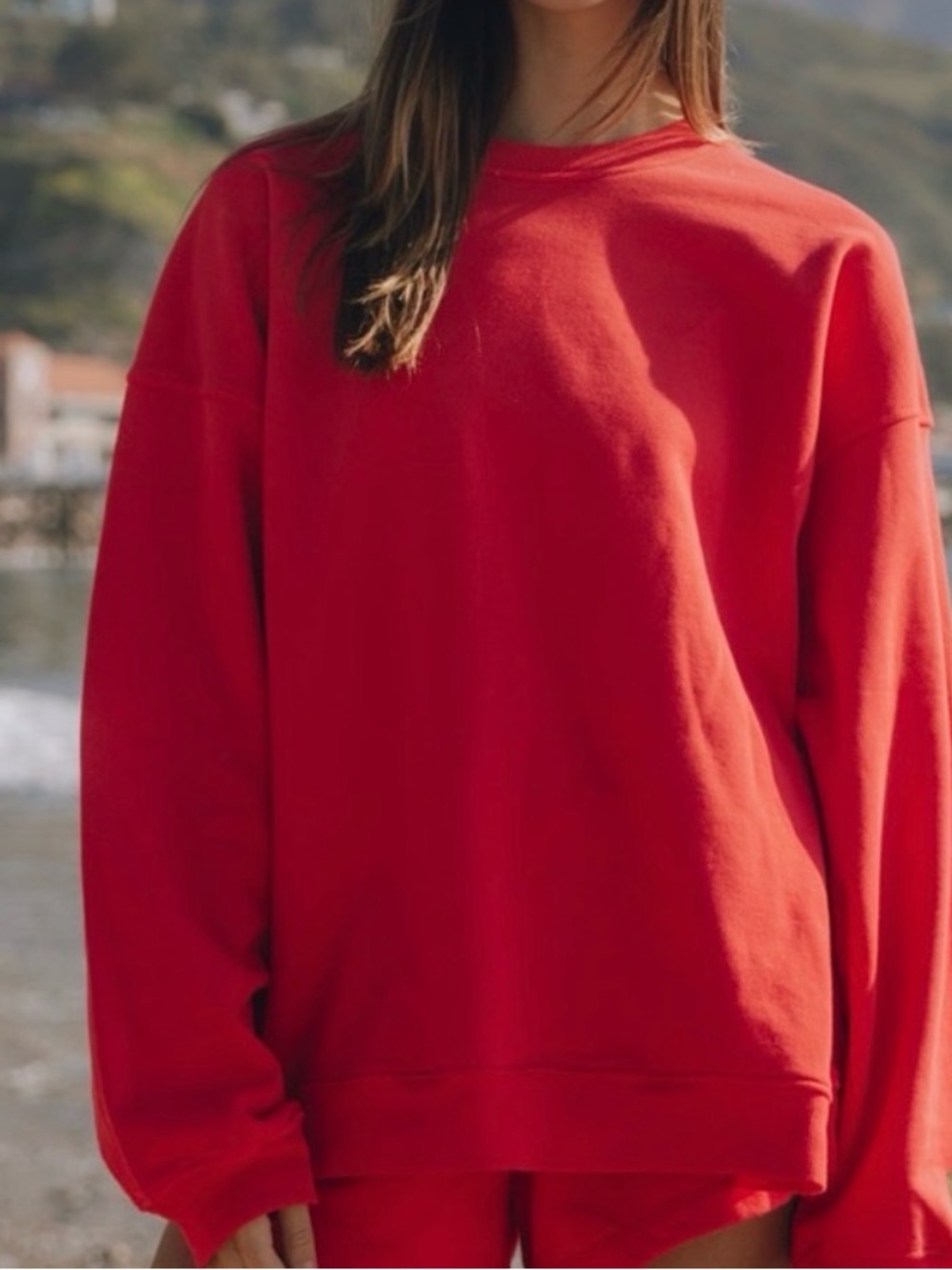 Daily Drills Limited Edition Oversized Sweatshirt in red XS/S